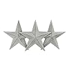 Cvhomedeco country rustic antique vintage gifts metal barn star walldoor decor 8 inch set of 3 whitewash  urban country home decor