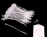 TIAMALL 2000 Pcs Hang Tag String Plastic Tag Fastener for Clothing Tags (5 inches, Clear)