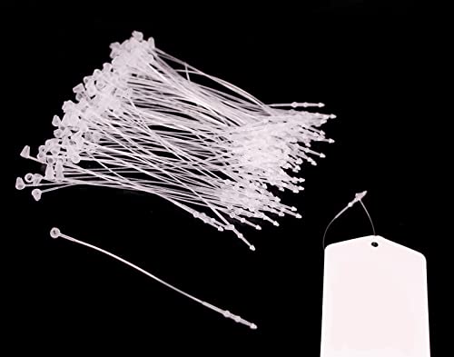 Tiamall 2000 Pcs Hang Tag String Plastic Tag Fastener For Clothing Tags (5 Inches, Clear) #TOP2