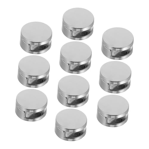WRITWAA 10個 鏡取り付け用 丸型ミラーブラケットクリップ 壁掛け鏡ホルダー ガラス固定具 耐久性のある 家具五配 バスルームや家用に適した