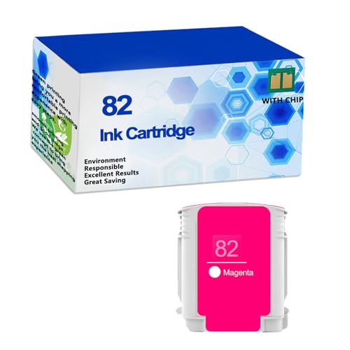Anwat 82 Compatible Ink Cartridges for HP Designjet 500 800 Printer Replacement for HP 82 Ink,Magenta-1 Pack