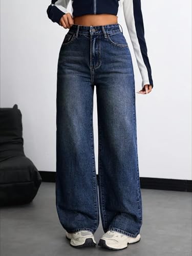 Image of Nifty Women's Denim Stretchable High Waist Baggy Jeans for Women