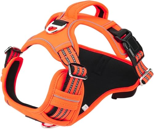 GerRiT 犬用 ハーネス 犬ハーネス 犬用胴輪 ドッグ ペット用品 訓練 歩行補助 引っ張り防止 大きいサイズ リード穴付き 喉に優しい サイズ調整可 通気性よい 簡単着脱 散歩用 老犬 介護用 夜間反射 運動向き おしゃれ 中型犬 大型犬 負担軽減
