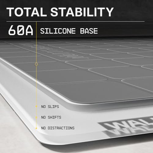 Image of Wallhack 4.0 SkyPAD Glass Gaming Mouse Pad, XL 16.9x19.3 in, White | Professional esport mouse mat with specialty surface for top speed and control, tempered glasspad with full silicone base.