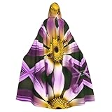 PHAYAH Bees Gathering Flowers Kapuzenumhang für Erwachsene, neutraler Kapuzenumhang, Maskerade, Cosplay, Halloween, Hexenumhang, Weihnachten, Party, Robe