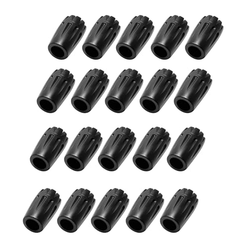 Laikoutd 20pcs Walking Pad Antiskid Hiking Poles Caps Replacement Reinforced Rubber Tip for Trekking Poles and for Hiking Stick