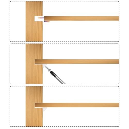 TXXATX Rückwandverbinder 200 Stück Schrankrückwand Befestigung Weiß Schubladen Keile mit Schrauben Rückwandschrauben Schubladenboden Verstärkung für Bücherregale Schubladen Schuhregal Tisch