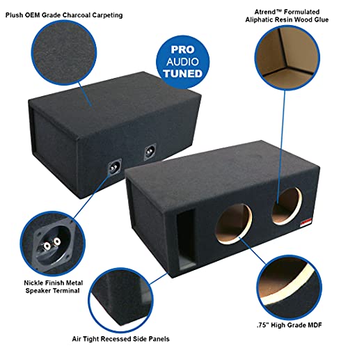 Atrend 8Dqvdd Digital Designs8” Dual Vented Redline-Hi Def Tuned Series Subwoofer Enclosure Made In Usa #TOP5