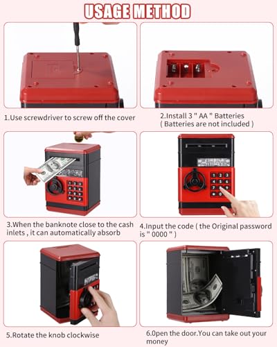 Tirelire electronique pour enfants avec code pour securiser l'argent de poche - 5