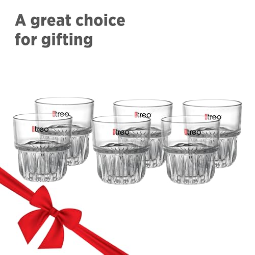 Image of Treo by Milton Empress Juice Tumbler I Premium Material Glass I Crystal Clear I Classic Design I Set of 6, 140 ml Each, for Water, Cold Drink I Perfect for Home, Restaurants and Parties