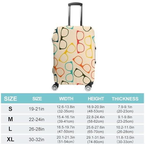 Yeglasses Pop Art Print Luggage Covers Stretchable Anti Scratch Luggage Cover Suitcase Covers Stretchy Baggage Cover for Suitcase Decorated Accessories L2