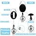 Simetufy 15 Pack Retractable Badge Holder with Carabiner Reel Clip, Retractable Keychain Lanyards ID Card Holder with Belt Clip Heavy Duty Key Name Tag Extender for Office Employee Work