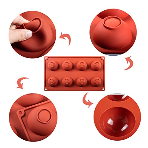 Moldes para Chocolate,Molde de gelatina de 8 cavidades - Molde DIY de silicone, moldes de cozimento