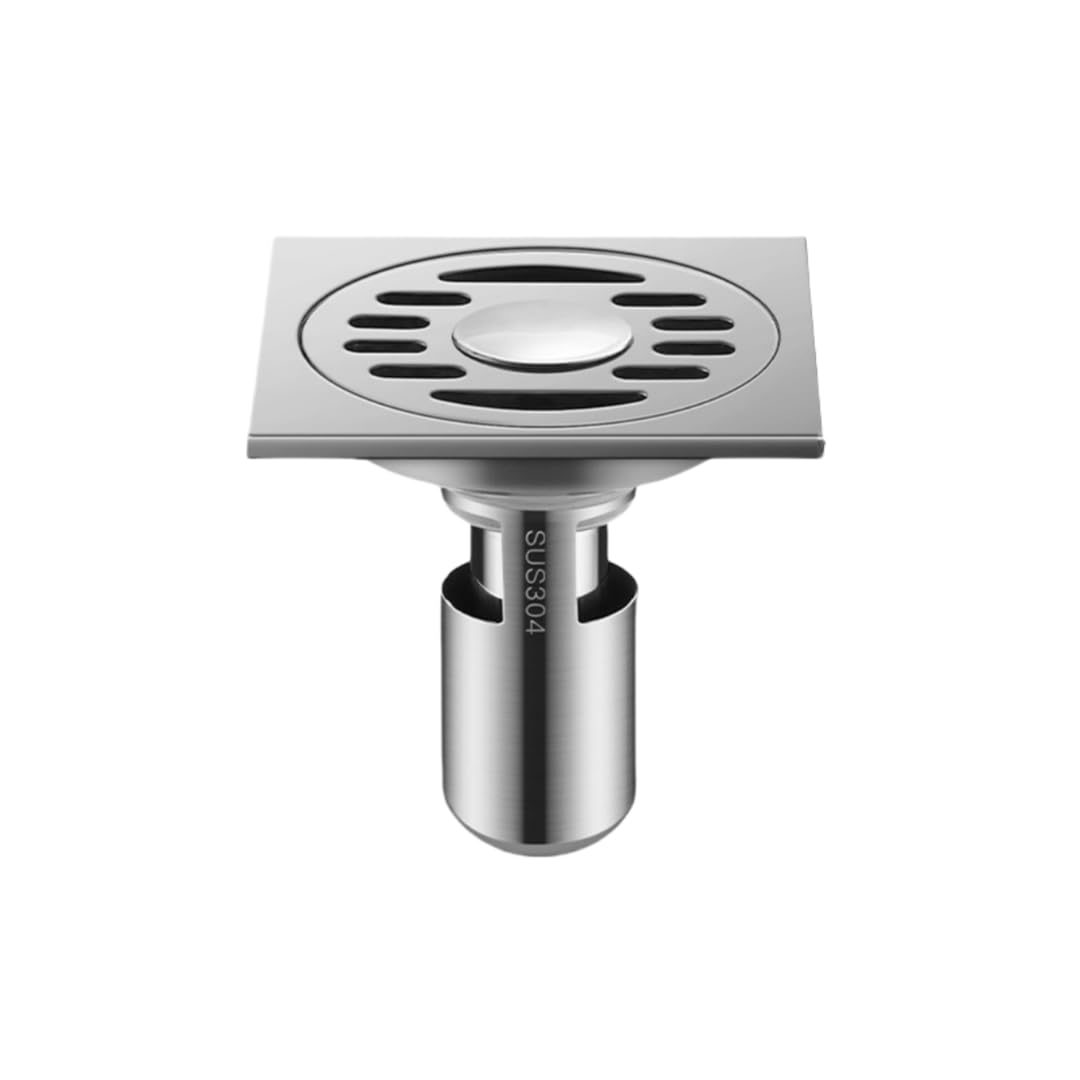 KJdxfhFH Bathroom floor drains, Bathroom Floor Drain 304 Stainless Steel with Backflow(Round Bar Dualpurpose Drawing)
