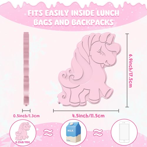 HiYZ Mochilas de gelo infantis, bolsas de gelo de longa duração para lancheiras, gelos finos e reuti