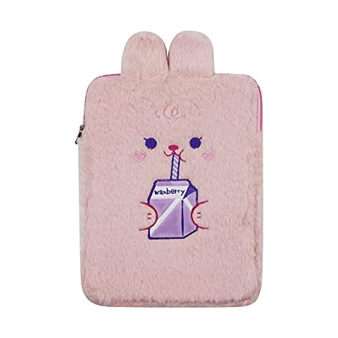 RARITYUS 9-11 Inch Plush Cute Rabbit Laptop Sleeve Bag iPad Protective Case Tablet Cover Notebook Storage Bag Cover