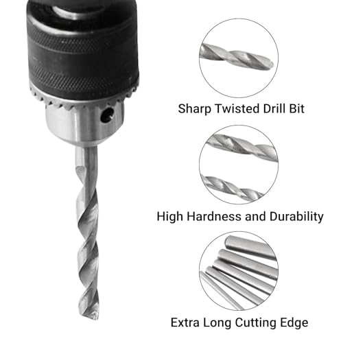 Fafeicy 150mm Lange Holzbohrer Set 2/3/3,5/4/5mm Durchmesser Hochgeschwindigkeits Schlangenbohrer Geradem Schaft Stahl Lang Bohrer für Aluminium Holz Kunststoff
