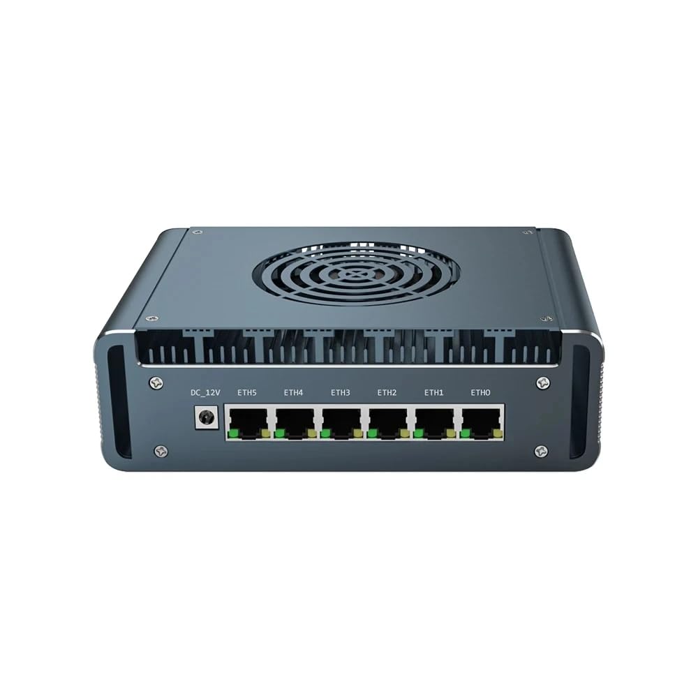 šest portů sítě LAN typu i226-V 2,5 GbE, minipočítač bez ventilátorů i3-1215U 6 jader Intel Core i3-1215 U,dva*DDR5 1*technologia M.2 podporující AES-NI Barebone Router PC VPC PN,bez pl aměti,bez