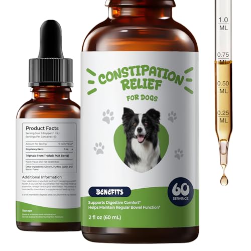 Homibabis Dog Constipation Relief Liquid Drops for Dogs, Gentle Stool Softener & Digestive Support...