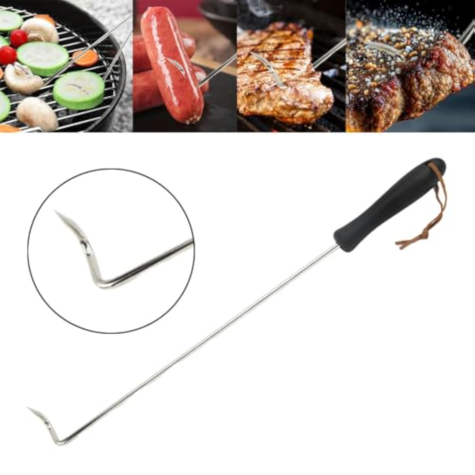 Barbecue Turner Hook Easy to Clean Food Flipper