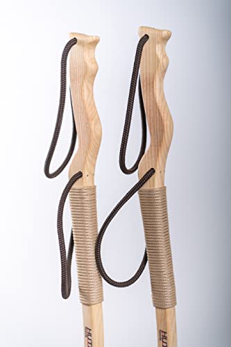 Bastones de madera dura 100% natural y flexible Fraxi Nature para senderismo exclusivo 4