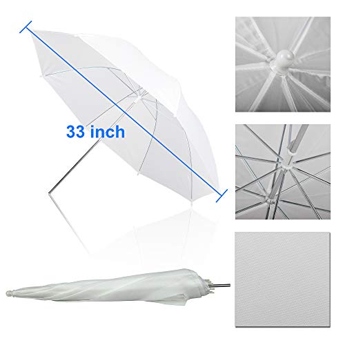 Emart Photography Umbrella Lighting Kit, 1575W 5500K Photo Video Studio Continuous Reflector Lights For Camera Portrait Shooting Daylight (Translucent/White, Black & Silver, Black & Gold) #TOP5