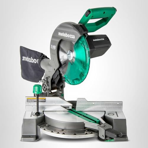 Metabo HPT 10-Inch Single Bevel Compound Miter Saw, 15-Amp Power Saw with Xact Cut Shadow Line, Precision Miter Angles, Single Bevel 0-45°, 40T TCT Miter Saw Blade, Lightweight Design, C10FCG2 thumbnail 14