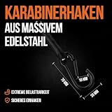 CLIFFORD Spanngummi mit Karabiner - 30-140cm Profi Expander mit 100% Latex Kern - Keine Spanngummi mit Haken: Mehr Sicherheit, kein Ausleiern - Für Kofferraum, Fahrrad, Camping & Transport