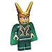 LEGO Superheroes: Loki Minifigure with Scepter and Tesseract and Additional Blue Cape - Ages 6+ (1 pcs)