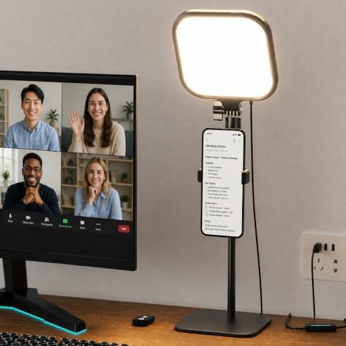 UBeesize Video Conference Lighting for Zoom Meeting, Ring Light f...