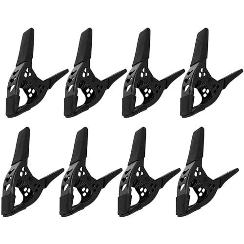Image of BLACK Lot of 8-6 inch inch Clamp Large Heavy Duty Spring Metal - 3 inch Jaw opening