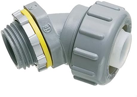 ARLINGTON Industries NMLT45100 Trade Size 1 INCH, Black, Non-Metallic Connector, for USE with Non Metallic Liquid Tight Conduit Type B ONLY, 45°