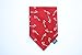 Christmas Over the Collar Dog Bandana, Handmade Winter Slip-On Pet Bandana, Festive X-mas Dog & Cat Accessory (Candy Canes on Red, X-Small)