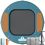 Retrospec Siesta Hammock 8' Inflatable Water Platform - Floating Dock with Cooling Mesh Center | 660lb Capacity Puncture-Resistant Pool Float for Adults | Lake & Ocean
