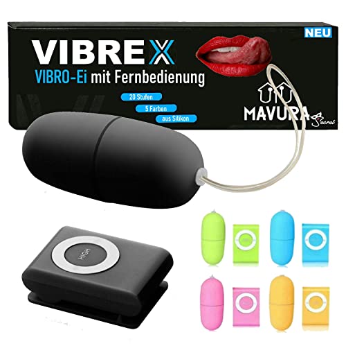 VIBREX Vibro Ei Vibration Fernbedienung Liebeskugeln, Sex Spielzeug Mini Vibrator (Schwarz)