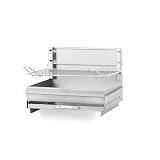 LE MARQUIER - Barbecue Montory - 61*40 - Foyer Horizontal - Grille Inox - Tiroir à cendres - Inox
