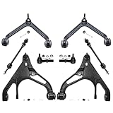 Detroit Axle - 4WD Front End Suspension Kit for 2002-2005 Dodge Ram 1500, 4 Lower & Upper Control Arms w/Ball Joints 2 Outer Tie Rod End Links 2 Sway Bar Links 2003 2004 Replacement - 8pc Set