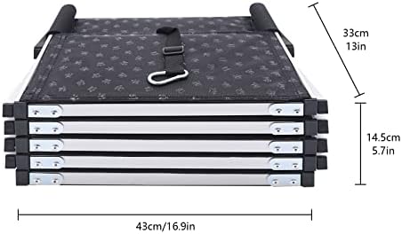 5 Steps Pet Stairs Ramp For Cars Trucks SUVs, Foldable Steps for Medium and Large Dog, Lightweight Portable Dog Ramp with Waterproof Surface,Non-slip, Support Height 23-25 inches