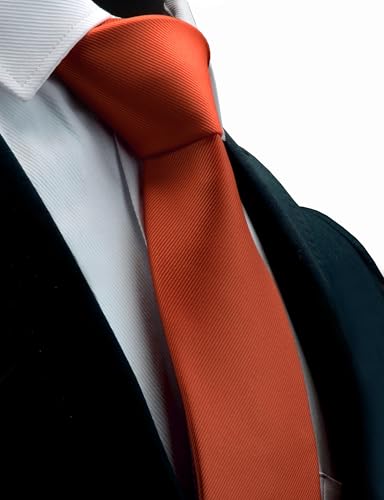Image of GUSLESON Classic New 3.15 inch(8cm) Men's Solid Color Necktie Wedding Business Tie + Gift Box