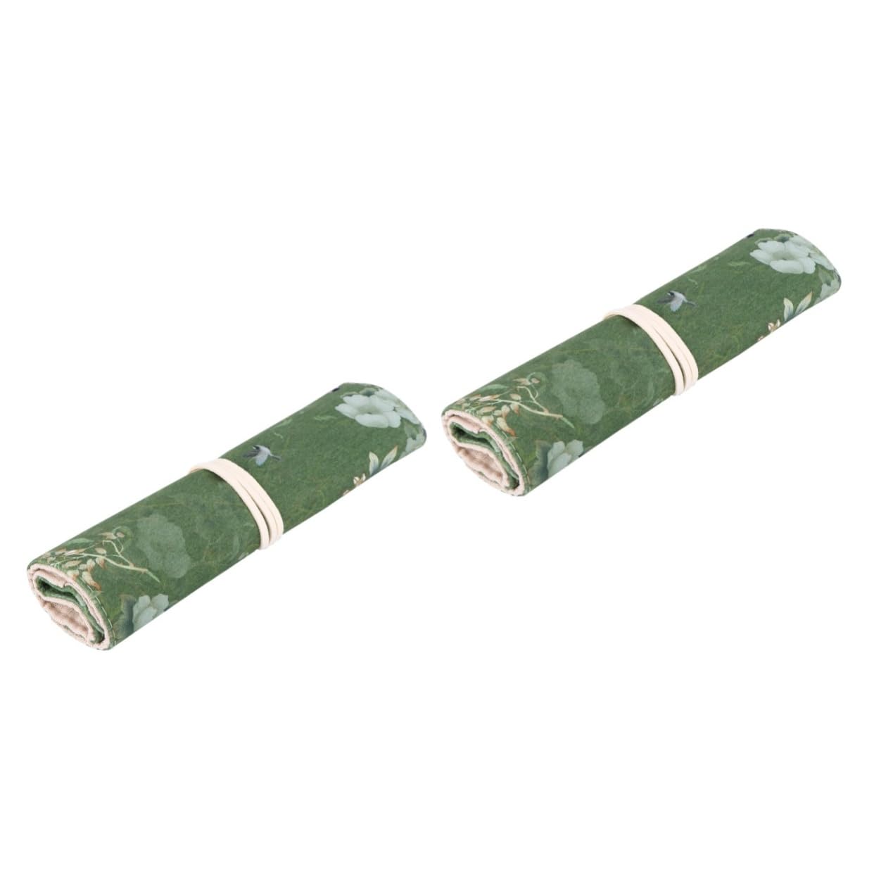 MAGICLULU 2 Piezas Accesorios Vintage Almacenamiento De Lápices para Niños Bolsa De Cosméticos para Colorear De Alta Capacidad Estuche para Lápices Caja De Herramientas Bolsa para Pinceles