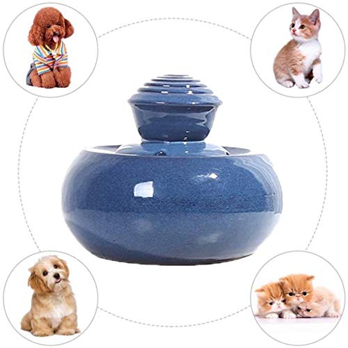 Hyzb Ceramic Drinking Fountain Portable Cat Dog Ultra Silenzioso Distributore Acqua Intelligente Pet Fornisce Acqua Filtrata Circolazione
