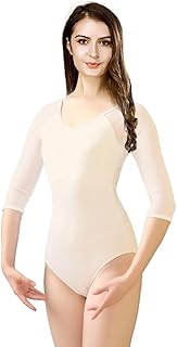 maillot danza ballet mujer body de baile Ballet malla Color sólido elástico sin espalda,leotardo body de danza ballet adulto body bailarina negro para mujer,maillot de ballet/danza