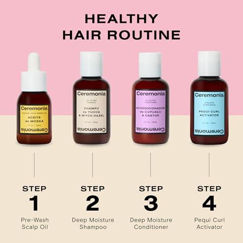 Ceremonia The Waves & Curls Travel Kit Mini Set Ultimate Hair Wellness Bundle for Textured Hair 1 fl oz