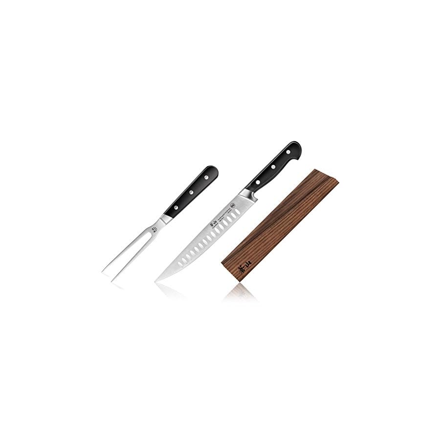 Cangshan TV2 Series 1022728 Swedish 14C28N Steel Forged 2-Piece Carving Set