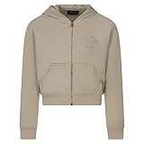 teddy smith fille soldes 80% coton, 20% polyester Teddy Smith - Sweat Fille Coton mélangé avec Manches Longues et col à Capuche Beige - Taille 16_Years