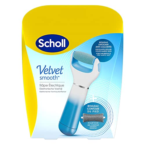 SCHOLL Râpe Electrique Velvet Smooth 2 rouleaux anti-callosités et gommage