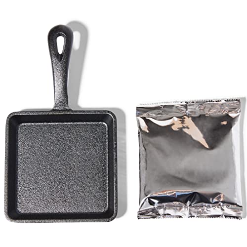 Thoughtfully Gourmet, Chocolate Brownie Skillet Baking Kit, Made with Nestle Chocolate Chips, Gift Set Includes Single Serving Chocolate Chip Brownie Mix and Reusable Mini Cast Iron Skillet Pan