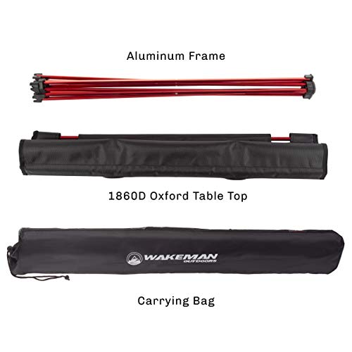 Wakeman Camp Table - Outdoor Folding Table With 4 Cupholders And Carrying Bag For Camping, Beach, Picnic, Sporting Events, And More Outdoors #TOP7