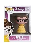 - Figurine Disney - Belle Nerd Hipster Exclu Pop- Matière vinyl- Vendu sous window box- Taille