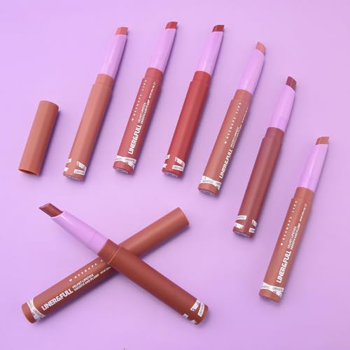 Image of 2-IN-1 Lipstick Lipliner, Velvet Matte Finish, Smooth & Plump, 12 Universal Lip Color-Nude Pink Rose Mauve Berry Plum, Creamy Formula for Lip Makeup, All-Day Wear, Cruelty-Free (#01 PEONY CRUSH)